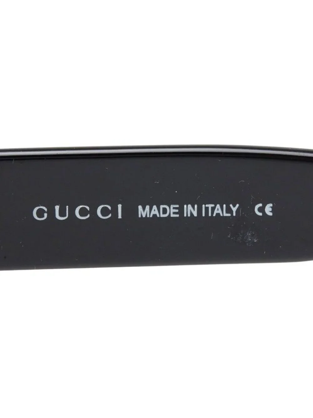 Gucci Vintage Interlocking Cell Frame Sunglasses Eyewear GG Black Acetate